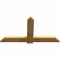 Ekena Millwork Eugene Rough Sawn Timber Gable Bracket, Western Red Cedar, 60"W x 32"H x 2"D x 6"F, 13/12 Pitch GBW060X32X0206EUG00RWR - alternate 3